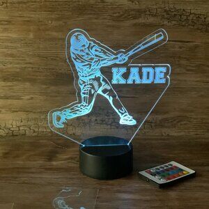 Personalized Baseball 3D LED Night Light